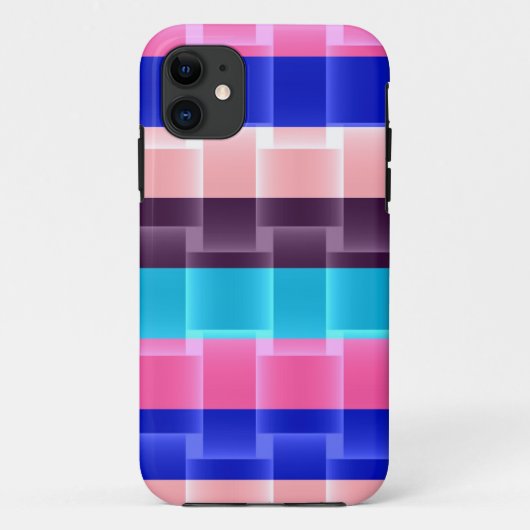 Coques Case-Mate iPhone Bleu rose clair violet Motif Aqua Stripes (Dos)