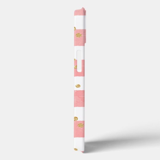 Coques Case-Mate iPhone Bleu rose | Faux Gold Confetti (Verso / Droite)