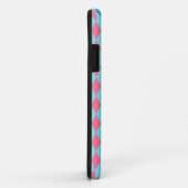 Coques Case-Mate iPhone Bleu rose Jacquard (Dos/Droite)
