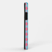 Coques Case-Mate iPhone Bleu rose Jacquard (Dos/Droite)
