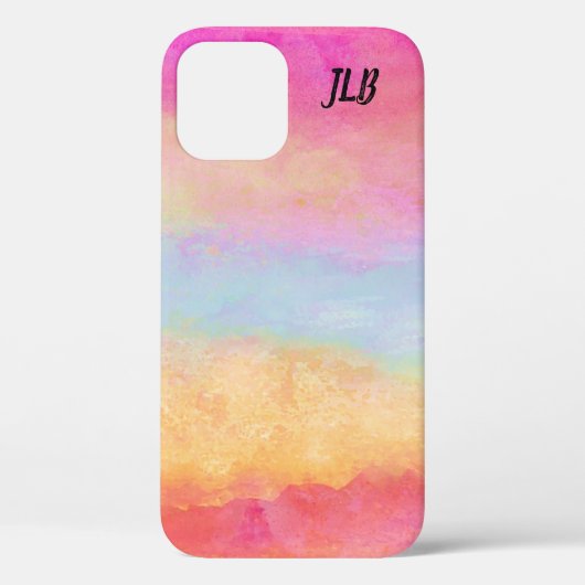 Coques Case-Mate iPhone Bleu rose Jaune arc-en-ciel Abstraites bandes (Verso)