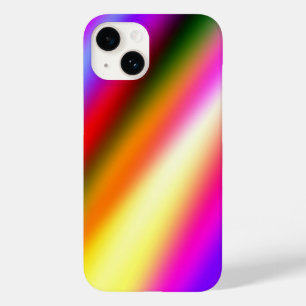Coque Pour iPhone 14 Bleu rose ombre couleur d'eau abstrait pastel arc-