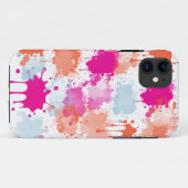 Coques Case-Mate iPhone Bleu rose orange Abstrait Peinture (Dos (Horizontal))