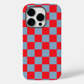 Coques Case-Mate iPhone Bleu rouge À damiers En vichy Motif (Verso)