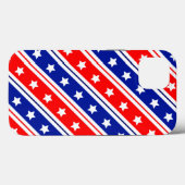 Coques Case-Mate iPhone Bleu Rouge Bleu Étoiles et rayures (Verso (horizontal))