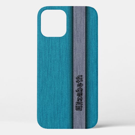 Coques Case-Mate iPhone Bleu sarcelle et gris moderne professionnel (Verso)