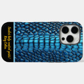 Coques Case-Mate iPhone Bleu serpent brillant dans la lumière (Verso (horizontal))