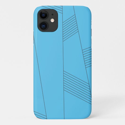 Coques Case-Mate iPhone Bleu, simple, élégant, abstrait motif (Dos)