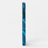 Coques Case-Mate iPhone Bleu, simple, moderne, cool vague abstraction (Dos/Gauche)