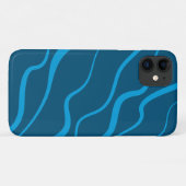 Coques Case-Mate iPhone Bleu, simple, moderne, cool vague abstraction (Dos (Horizontal))