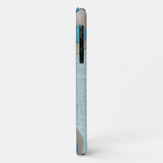 Coques Case-Mate iPhone Bleu Soccer Ball Soccer Joueur Art Téléphone Case (Dos/Gauche)