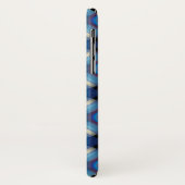 Coques Case-Mate iPhone Bleu Spacey Géométrique (Dos/Gauche)