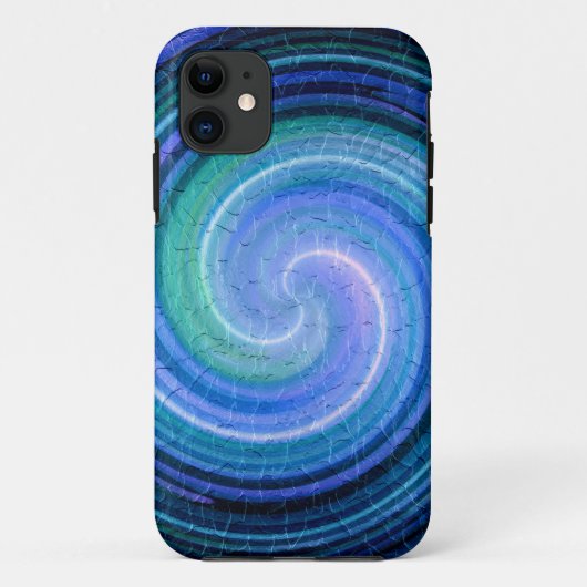 Coques Case-Mate iPhone Bleu spirale Abstraite Art 2 (Dos)