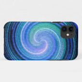 Coques Case-Mate iPhone Bleu spirale Abstraite Art 2 (Dos (Horizontal))