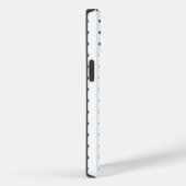 Coques Case-Mate iPhone Bleu sur blanc Polka Motif Monogramme (Verso / Droite)