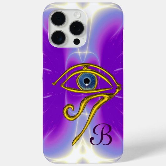 Coques Case-Mate iPhone BLEU TALISMAN OR HORUS OEIL MONOGRAMME violet (Verso)