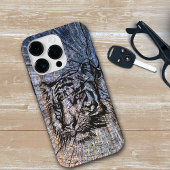 Coques Case-Mate iPhone Bleu tigre en bois