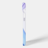Coques Case-Mate iPhone Bleu transparent et formes lavande (Verso / Gauche)