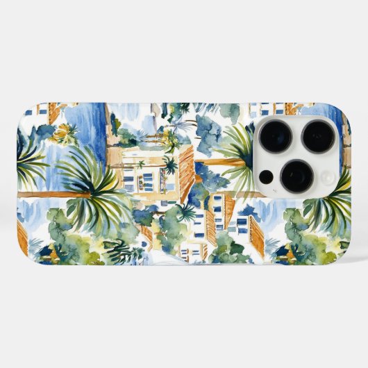 Coques Case-Mate iPhone Bleu Tropical Méditerranée (Verso (horizontal))