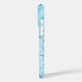 Coques Case-Mate iPhone Bleu Turquoise À Monogramme (Verso / Gauche)