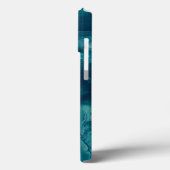 Coques Case-Mate iPhone Bleu Turquoise acrylique pourrissant Abstrait Flui (Verso / Gauche)