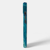 Coques Case-Mate iPhone Bleu Turquoise acrylique pourrissant Abstrait Flui (Verso / Gauche)