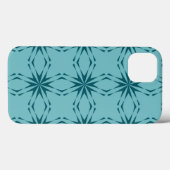 Coques Case-Mate iPhone bleu turquoise, cool, abstraction fleur tendance (Verso (horizontal))