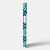 Coques Case-Mate iPhone bleu turquoise, cool, abstraction fleur tendance (Verso / Droite)