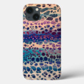 Coques Case-Mate iPhone Bleu Turquoise Lilac blanc acrylique Abstrait Flui (Verso)