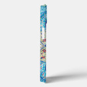 Coques Case-Mate iPhone Bleu turquoise marocain traditionnel, blanc, saumo (Verso / Droite)