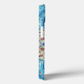 Coques Case-Mate iPhone Bleu turquoise marocain traditionnel, blanc, saumo (Verso / Droite)