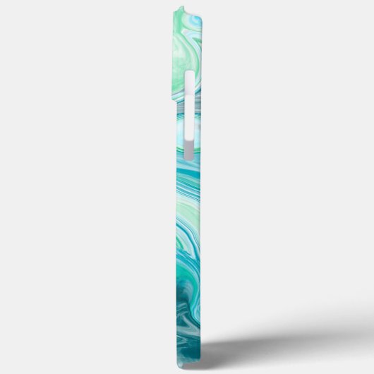 Coques Case-Mate iPhone Bleu, Turquoise Mer Vagues et Bulles (Verso / Gauche)