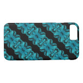 Coques Case-Mate iPhone Bleu Turquoise Motif unique/rayures (Dos (Horizontal))