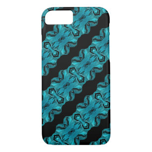 Etui iPhone Case-Mate Bleu Turquoise Motif unique/rayures