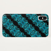 Coques Case-Mate iPhone Bleu Turquoise Motif unique/rayures (Dos (Horizontal))