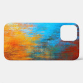 Coques Case-Mate iPhone bleu turquoise, orange et rouge Abstrait (Verso (horizontal))