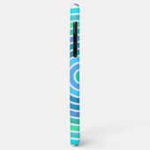 Coques Case-Mate iPhone Bleu Turquoise Vert Violet Blancs (Dos/Gauche)