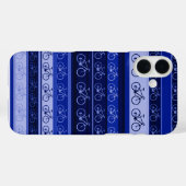 Coques Case-Mate iPhone Bleu Vélos sur les bandes (Verso (horizontal))