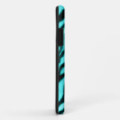 Coques Case-Mate iPhone Bleu velu de zèbre (Dos/Droite)