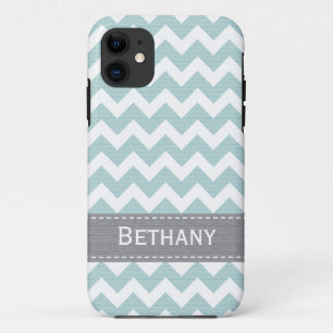 Etui iPhone Case-Mate Bleu verdâtre pâle Chevron