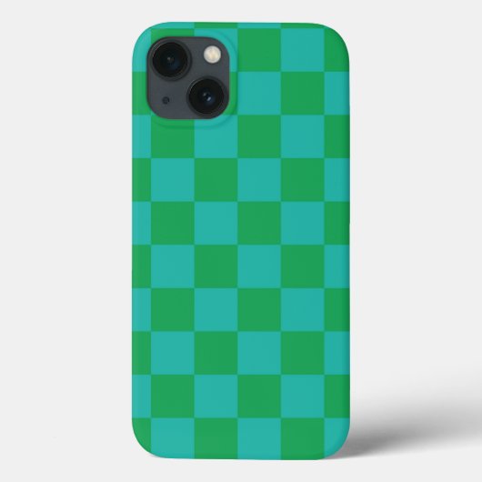 Coques Case-Mate iPhone Bleu vert À damiers En vichy Motif (Verso)