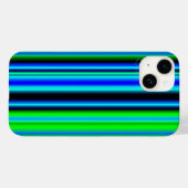 Coques Case-Mate iPhone Bleu Vert arc-en-ciel rayures (Verso (horizontal))