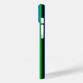 Coques Case-Mate iPhone Bleu Vert arc-en-ciel rayures (Verso / Gauche)