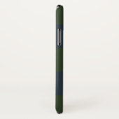 Coques Case-Mate iPhone Bleu Vert bande Nom personnalisé (Dos/Droite)