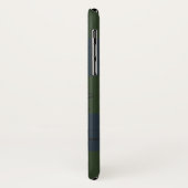 Coques Case-Mate iPhone Bleu Vert bande Nom personnalisé (Dos/Gauche)