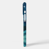Coques Case-Mate iPhone Bleu Vert Feuille Golden Sun et étoiles (Verso / Gauche)
