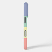 Coques Case-Mate iPhone Bleu, vert jaune et corail rose Motif (Verso / Droite)