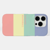 Coques Case-Mate iPhone Bleu, vert jaune et corail rose Motif (Verso (horizontal))