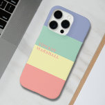 Coques iPhone 16 Pro Bleu, vert jaune et corail rose Motif<br><div class="desc">Ajoutez une pop de couleur à votre iPhone 16 Pro avec ce coque accrocheur avec un motif audacieux de rayures bleues, vertes, jaunes et roses de corail. Conçu à la fois pour le style et la durabilité, ce coque offre un ajustement élégant et mince tout en offrant une protection fiable...</div>