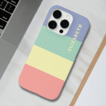 Coques iPhone 16 Pro Bleu, vert jaune et corail rose Motif<br><div class="desc">Ajoutez une pop de couleur à votre iPhone 16 Pro avec ce coque accrocheur avec un motif audacieux de rayures bleues, vertes, jaunes et roses de corail. Conçu à la fois pour le style et la durabilité, ce coque offre un ajustement élégant et mince tout en offrant une protection fiable...</div>